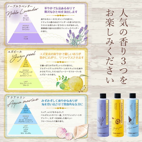 加湿器タンクの除菌芳香剤 除菌 アロマ 300ml×3本(3種類の香りセット) ウエキ UYEKI