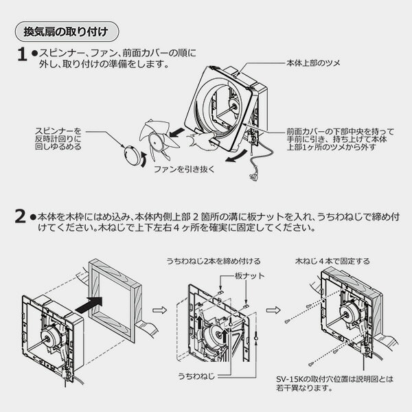 【10％オフクーポン対象】換気扇 一般換気扇 羽根径15cm SV-15K ホワイト 日本電興