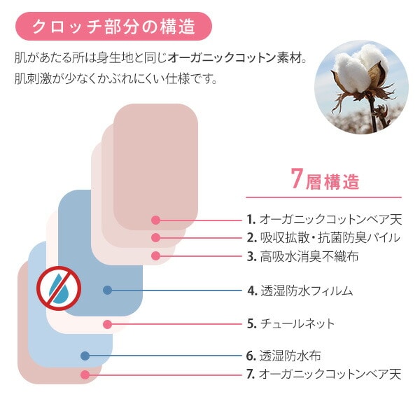 【10％オフクーポン対象】ナチュラムーン オーガニックコットン 吸水ショーツ チャコールグレー 日本製 ナチュラムーン NaturaMoon