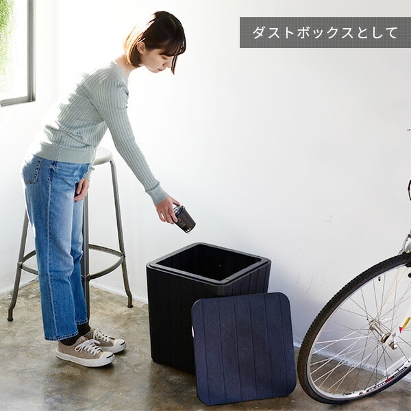 販売終了】ガーデン収納ボックス 小型 木目調 容量43L SSB-43M