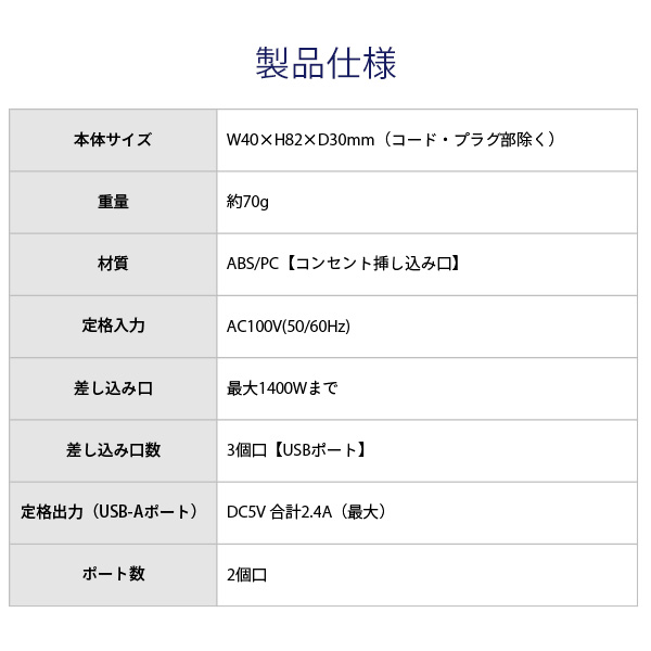 【10％オフクーポン対象】USBゲートシリコンシャッター付きタップ  電源タップ GT1-WT ホワイト トップランド TOPLAND