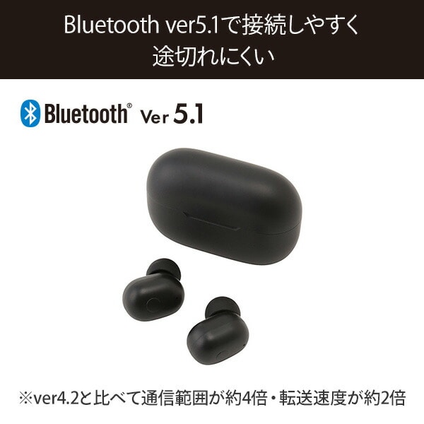 防水コンパクトワイヤレスイヤホン Bluetooth Ver5.1 TrueWireless QB