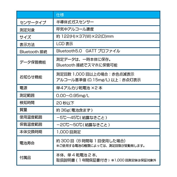 販売終了】アルコールチェッカー アルコール検知器 AN-S094 KEIYO | 山善ビズコム オフィス用品/家電/屋外家具の通販 山善公式