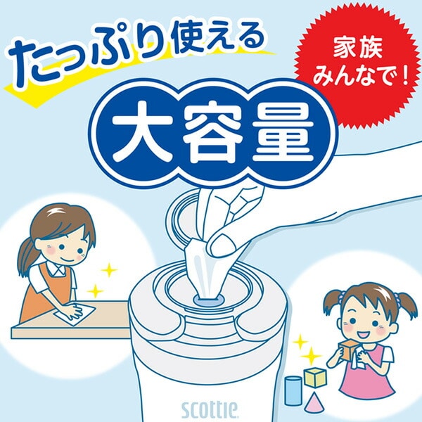 スコッティ ウェットティッシュ 詰め替え用 120枚入り×20パック ノンアルコールタイプ 天然除菌成分配合 日本製紙クレシア