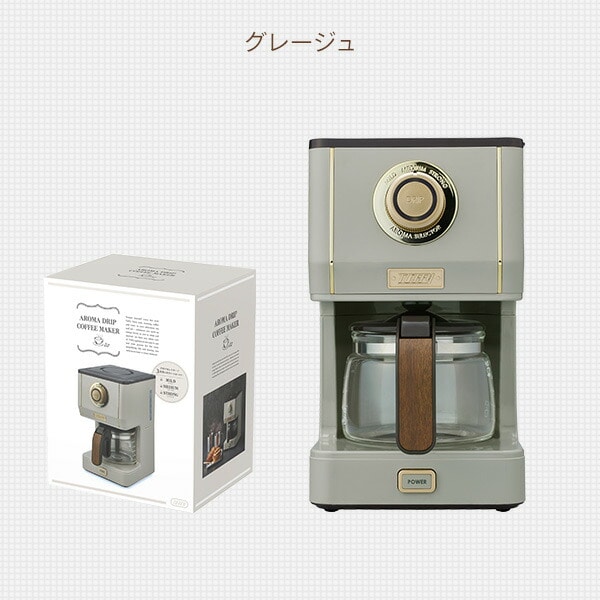 アロマドリップコーヒーメーカー 5杯分 K-CM5-PA/-SG/-GE/-RB トフィー Toffy