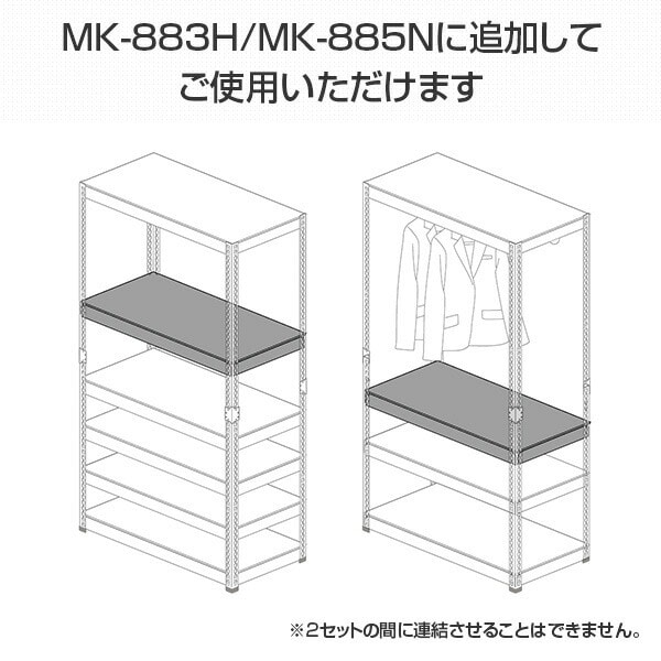 【10％オフクーポン対象】スチールラック 追加棚板 MK-883H/MK-885N専用 リバーシブル MK-PB1S ドリームウェア