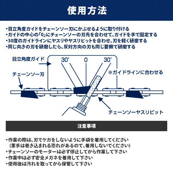 【10％オフクーポン対象】龍宝丸 チェーンソー目立角度ガイド 1035 高芝ギムネ製作所