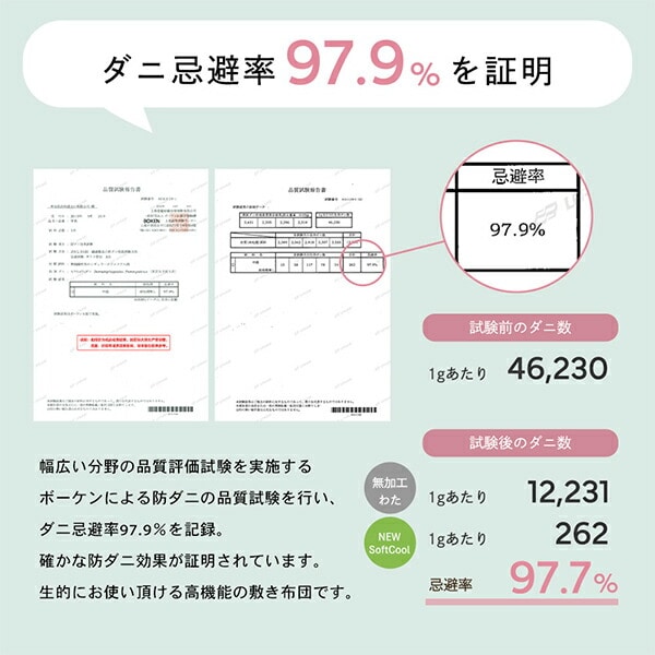 【10％オフクーポン対象】敷布団 シングルロング 軽量 防ダニ 抗菌 防臭 敷き布団 100×210cm ナイスデイ