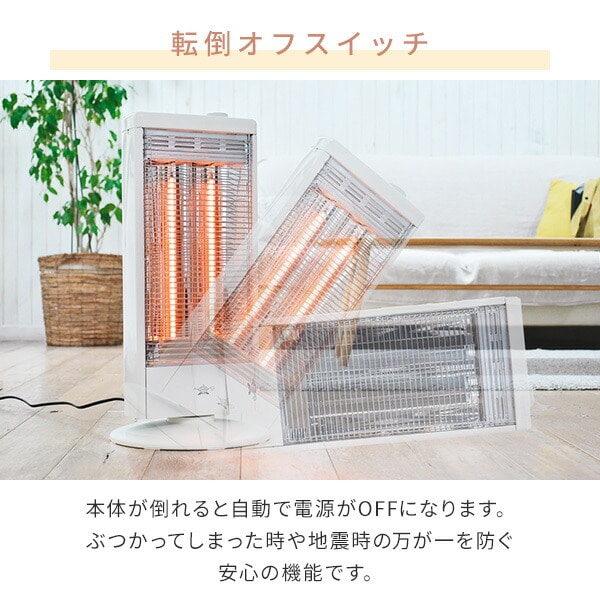 【10％オフクーポン対象】グラファイトヒーター 遠赤外線 手動首振り機能付き 速暖 (250W/500W/750W/1000W) AEH-G100C アラジン Aladdin