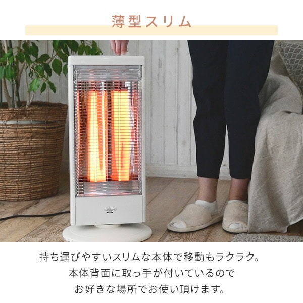 【10％オフクーポン対象】グラファイトヒーター 遠赤外線 手動首振り機能付き 速暖 (250W/500W/750W/1000W) AEH-G100C アラジン Aladdin