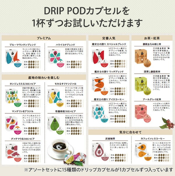 【2025年福袋8点セット】 カプセル式コーヒーメーカー ドリップポッド DRIP POD 福袋 福箱 ギフトセット 専用カプセル51杯付き DP3 UCC 上島珈琲