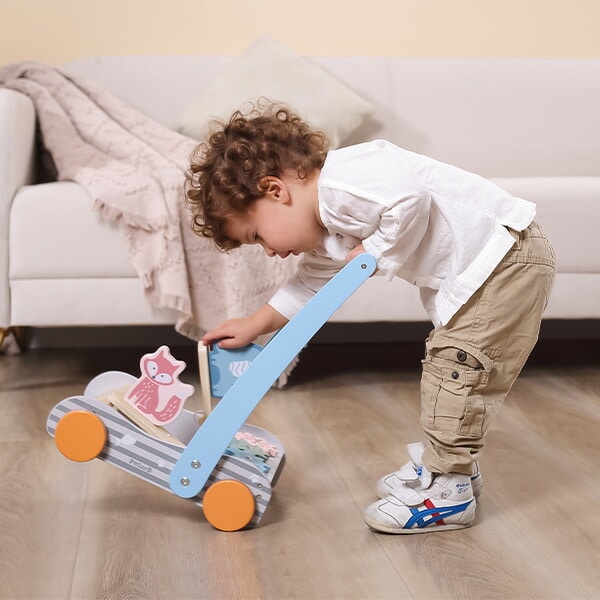 かたかたウォーカー 手押し車 木製 おもちゃ ベビー (対象月齢18ヶ月から) TYPR44084 ポーラービー Polar B