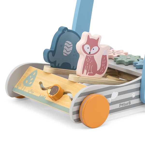 かたかたウォーカー 手押し車 木製 おもちゃ ベビー (対象月齢18ヶ月から) TYPR44084 ポーラービー Polar B