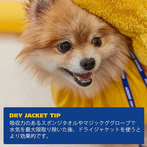【10％オフクーポン対象】ドライジャケット ペット用 乾燥ウェア (犬/猫兼用) ペスルーム Pethroom