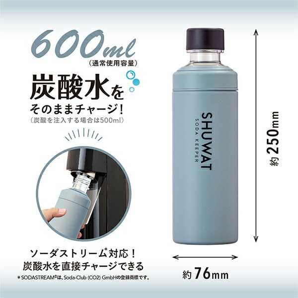 しゅわっと ソーダキーパー SHUWAT SODA KEEPER ソーダ―ストリーム対応 500ml ASOK-700 Atlas アトラス