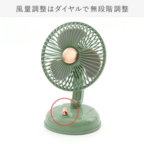 卓上扇風機 デスクファン スリム 自然風 USB レトロ ダイヤル式 DF-SW 東洋ケース