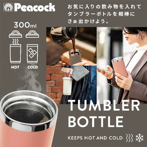 タンブラーボトル 300ml 真空断熱構造 AKS-R30 ピーコック魔法瓶工業 Peacock