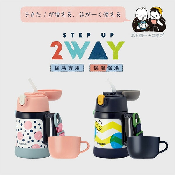 販売終了】2WAYステップアップボトルセット 子供用 ASK-W40 ピーコック