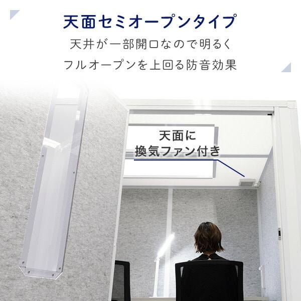 【代引不可】REMUTE リミュート 吸音ブース ワイド 扉付 天面セミオープン GTEC201/GTEC202 リス RISU