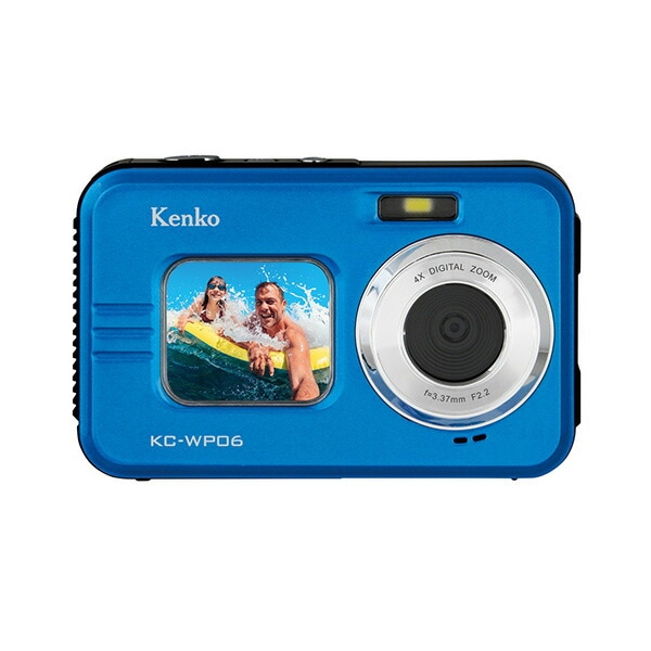 【10％オフクーポン対象】コンパクトデジタルカメラ 防水 800万画素 (防水IPX8 / 防塵IP5X) フルHD動画撮影 USB充電 KC-WP06 ケンコー KENKO
