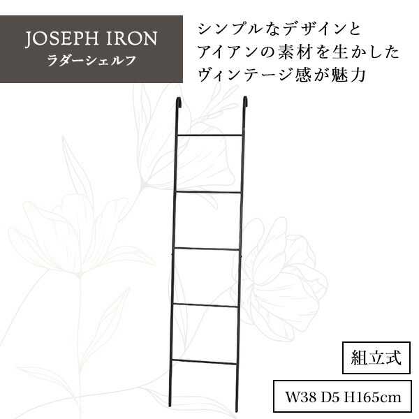 JOSEPH IRON ジョセフアイアン ラダーシェルフ 組立式 W38×D5×H165cm DTFF9240 スパイス SPICE OF LIFE