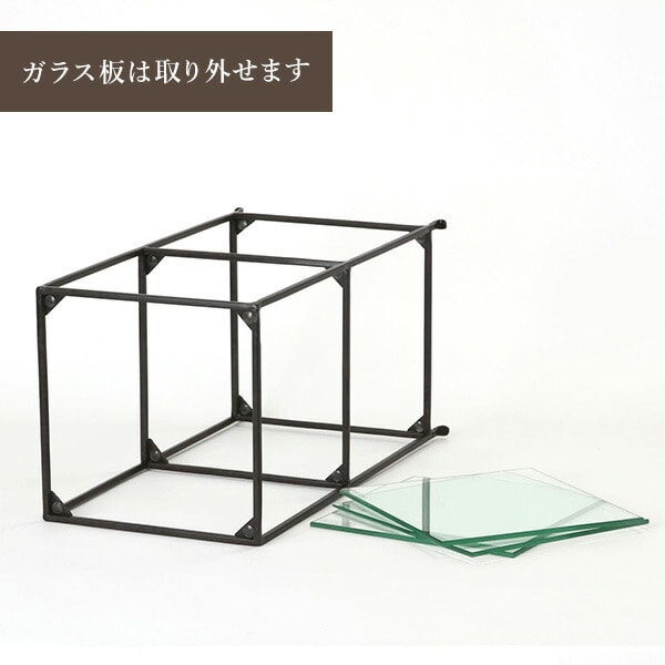 JOSEPH IRON 3段 ガラスディスプレイスタンド スクエア W22.5×D20.5×H42cm DTFF9040 スパイス SPICE OF LIFE
