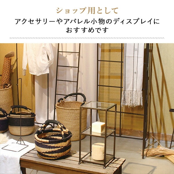 JOSEPH IRON 3段 ガラスディスプレイスタンド スクエア W22.5×D20.5×H42cm DTFF9040 スパイス SPICE OF LIFE
