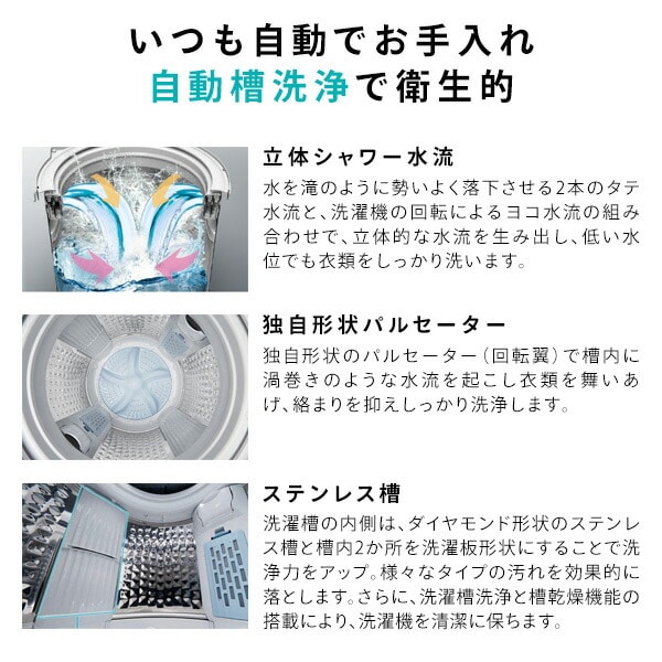 全自動洗濯機 10kg 一人暮らし 小型 縦型 HW-DG100XH ハイセンスジャパン Hisense