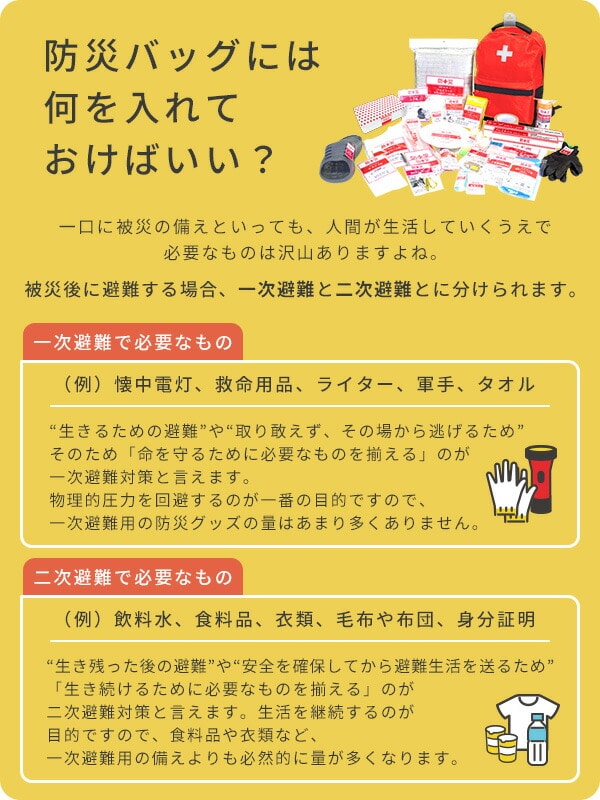 【10％オフクーポン対象】防災バッグ 防災士監修 一次避難用 災害対策30点セット 1人用 YBG-30 山善 YAMAZEN