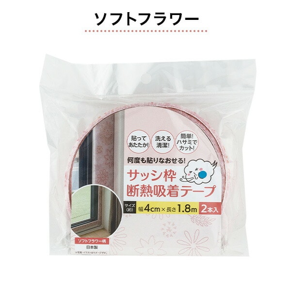 サッシ枠 断熱吸着テープ 4cm×1.8m 2枚入り日本製 断熱テープ KPM-S-0410/KPM-S-0411 ワタナベ工業