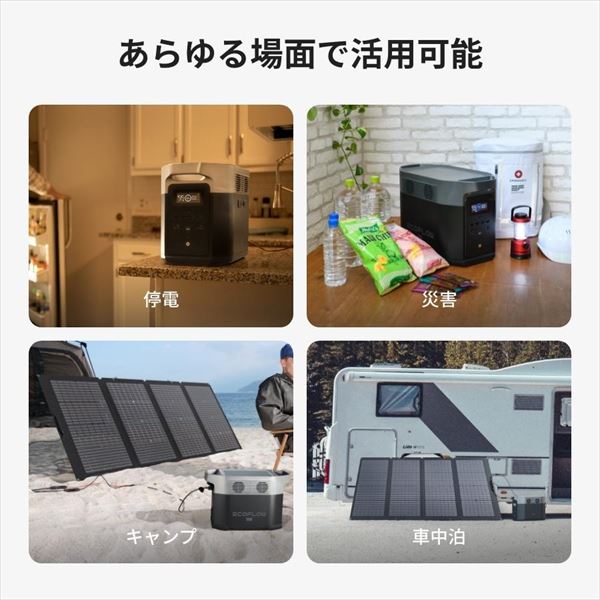 220W両面受光型ソーラーパネル 両面受光発電 収納バッグ付き 太陽発電 EcoFlow エコフロー