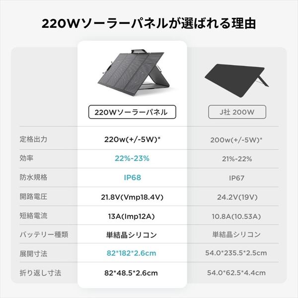 220W両面受光型ソーラーパネル 両面受光発電 収納バッグ付き 太陽発電 EcoFlow エコフロー