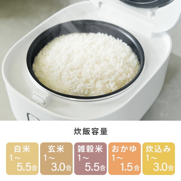 【10％オフクーポン対象】炊飯器 5.5合 マイコン式 5.5合炊き YJP-DM102 山善 YAMAZEN