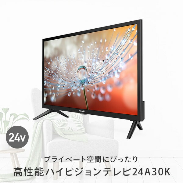 テレビ 24V型 2K 3波Wチューナー内蔵 外付けHDD番組録画対応 24A30K ハイセンスジャパン Hisense