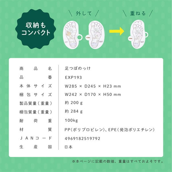 足つぼマット 足つぼのっけ 滑り止め付き EXP193 アルインコ ALINCO