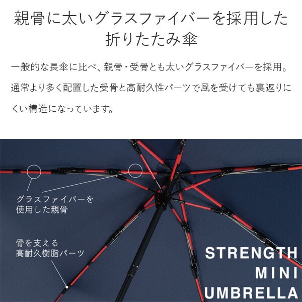 高強度 折りたたみ ストレングスミニAUTO R 7本骨 マブ mabu/SMV JAPAN