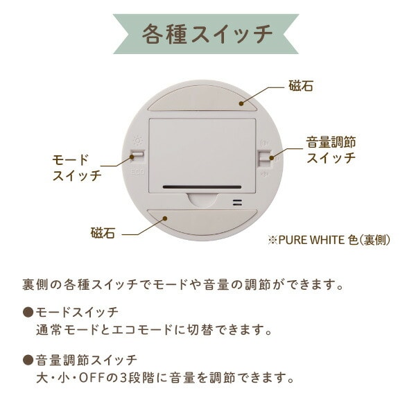 キッチンタイマー 大画面 ダイヤル アラーム ストップウォッチ K-KU22-PW/-PA トフィー Toffy