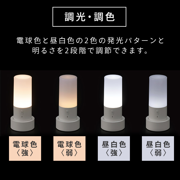 充電式 サポートライト マグネット付き LEDライト TSL1-WT トップランド TOPLAND