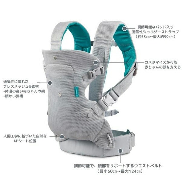 抱っこ紐 LIGHT＆AIRY 4WAY (対象 3.6～14.5kg) インファンティーノ infantino