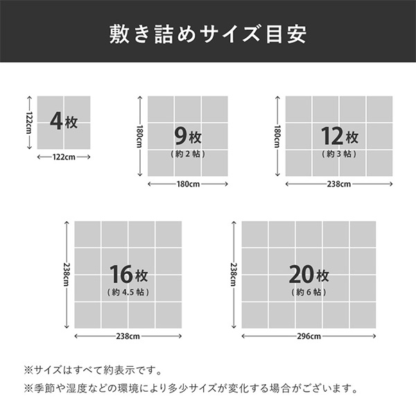 ジョイントアンダーラグ 厚み増し太郎 アツマシ 4枚セット 防音マット 20mm厚 萩原