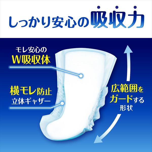 ポイズパッド 長時間も安心用 男性用(吸収量200cc)14枚×9(126枚)(無地ダンボール仕様) 日本製紙クレシア