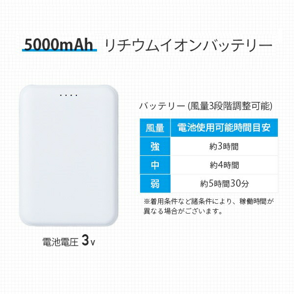 空調ウェア KAZEfit カゼフィット専用 リチウムバッテリー 5000mAh KBTM-5000 山真製鋸