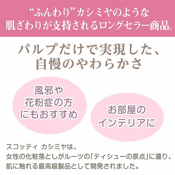 スコッティ カシミヤ ティッシュペーパー AUTUMN24 日本製 440枚(220組)×10箱 日本製紙クレシア