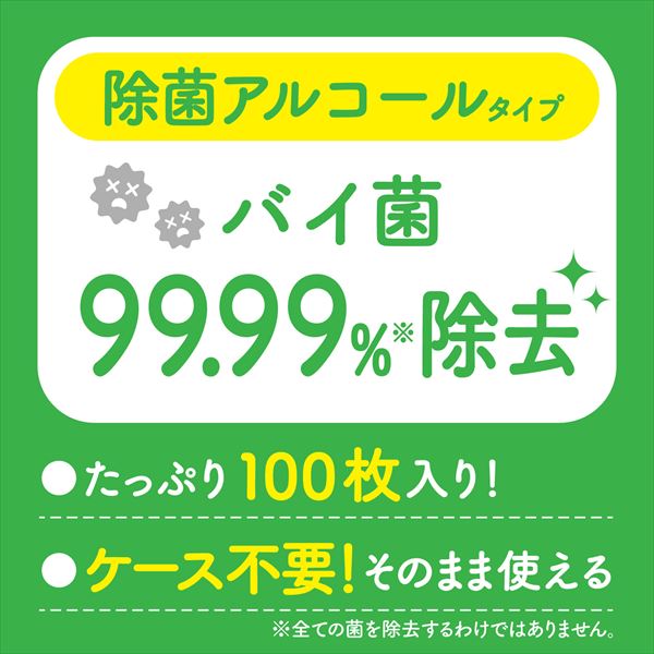 スコッティ ウェットティッシュ 除菌 アルコールタイプ PULP WET 100 100枚入×24パック 日本製紙クレシア