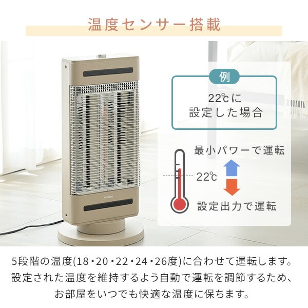 ハイブリッドヒーター (カーボンヒーター/シーズヒーター) ツインヒートプラスファン DBC-SVM12(AB)/EDBC-SVM12(G) 山善 YAMAZEN