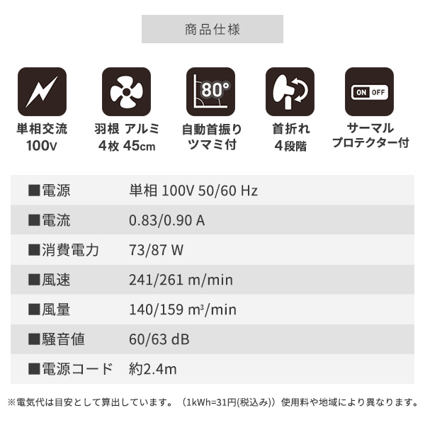 工場扇 45cm フロア 据置き型 HZF-45AP ナカトミ NAKATOMI