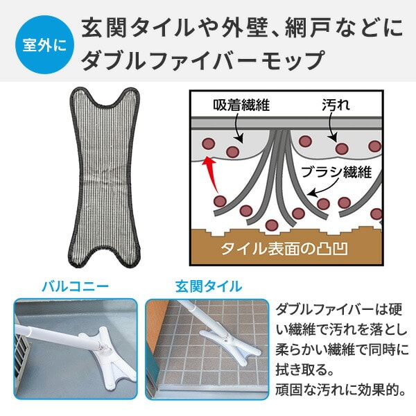 絞れる2WAYモップ フローマジック Xモップ FMX-MP2 BWS