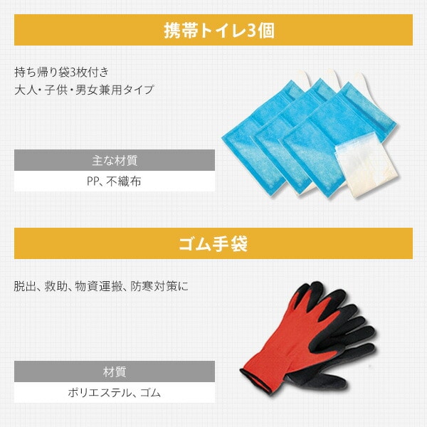 防災ポーチ 6点セット 非常用持ち出し袋 グリーンオーナメント