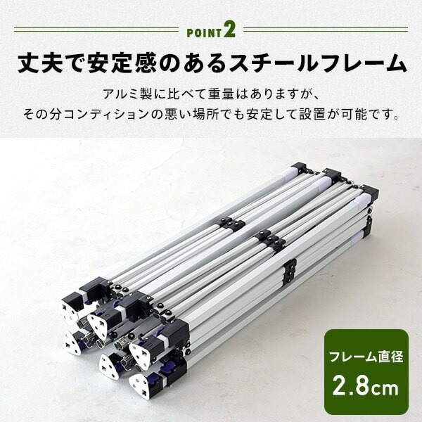 【10％オフクーポン対象】ワンタッチタープテント 3×6m サイドシート4枚付き 特大 スチール FRT-600(WH) 山善 YAMAZEN キャンパーズコレクション