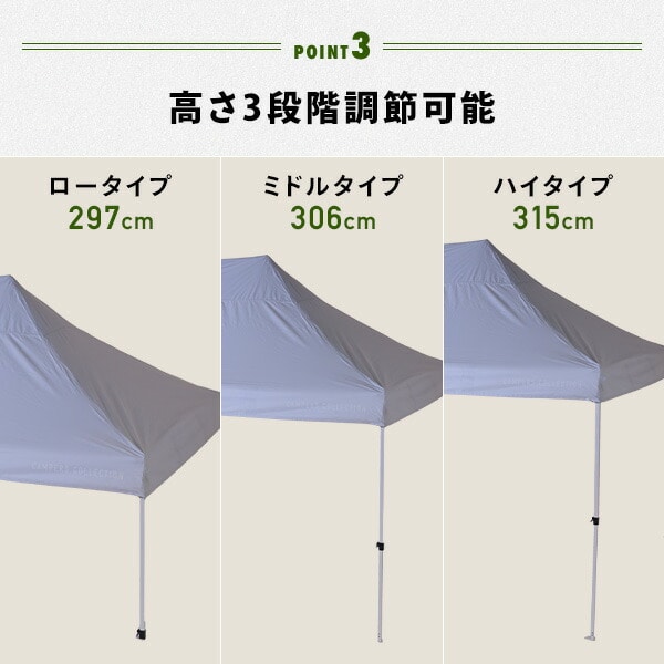 【10％オフクーポン対象】ワンタッチタープテント 3×6m サイドシート4枚付き 特大 スチール FRT-600(WH) 山善 YAMAZEN キャンパーズコレクション